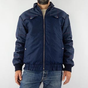 Sport Couture | Vintage Ski Jacket | 1980s | Blue Puffer Jacket | Unisex | Retro Winter Jacket | Ski Outerwear | Parka | Retro Ski | Size M