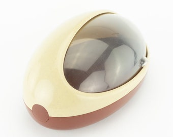 Vintage Bread Box 1980s | Oval Plastic Bread Storage | Space Age Design | Futuristic Brown/Beige Kitchen Box | Retro Design Container