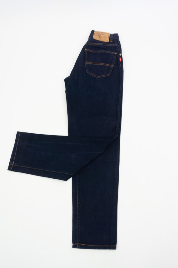 Ober Jeans Femme Vintage 1980s Pantalon Taille Haute Denim Bleu Fonce Coupe Carotte Mom Jeans Pantalon Fusele Taille S Etsy France