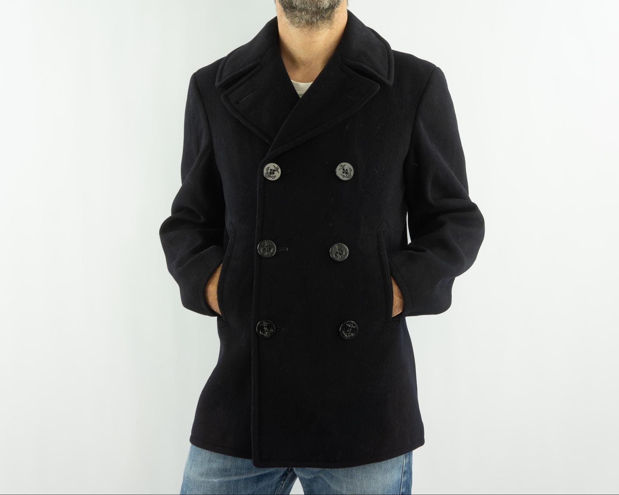 Us Navy Wool 1960s Peacoat - Etsy