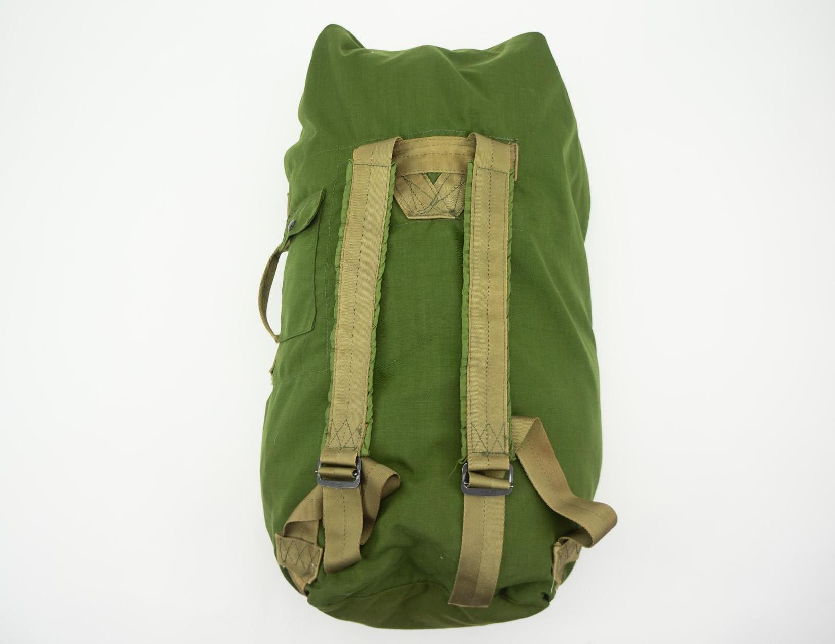 Vintage US Army Duffle Bag 1980s | Green OD7 Nylon Military Canvas