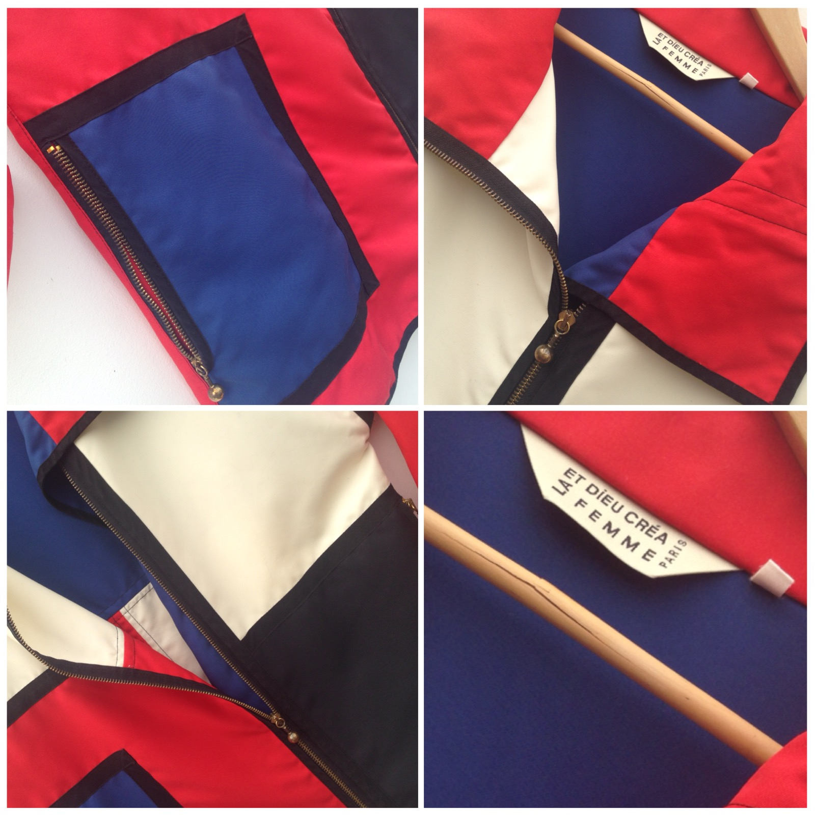 幾何学模様 カラーブロック ジャケット 1990年代のヴィンテージカラーブロックジャケット | 幾何学模様の