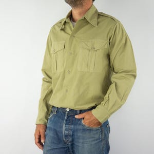トップス 1950s French Army Field Officer Shirt French Army 1950s OFFICER DRESS SHIRT ~ Luxurious Beige