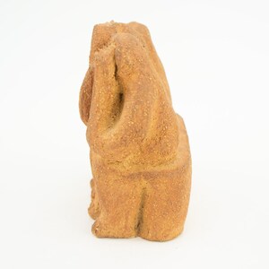Vintage Brutalist Sculpture 1970s | Seated Terracotta Figures | Naive Art, Unique Piece | Made in Spain image 3