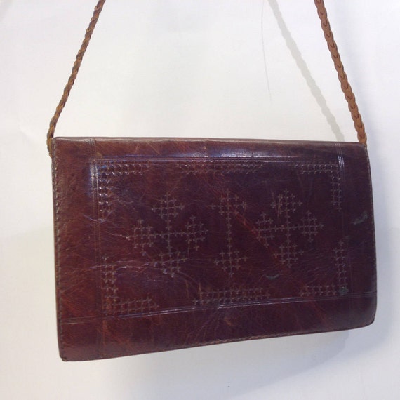 Ethnic purse | Vintage | 1970s | Handbag | Leather