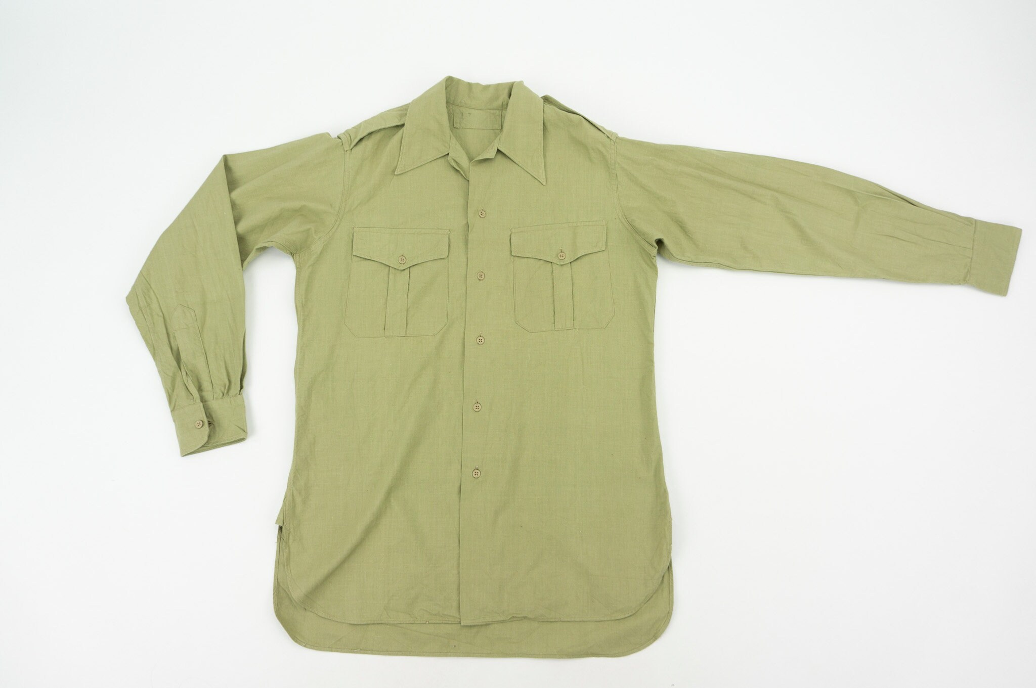 トップス 1950s French Army Field Officer Shirt 1950s French Army Field Shirt, M47 Deadstock, Size M to XL