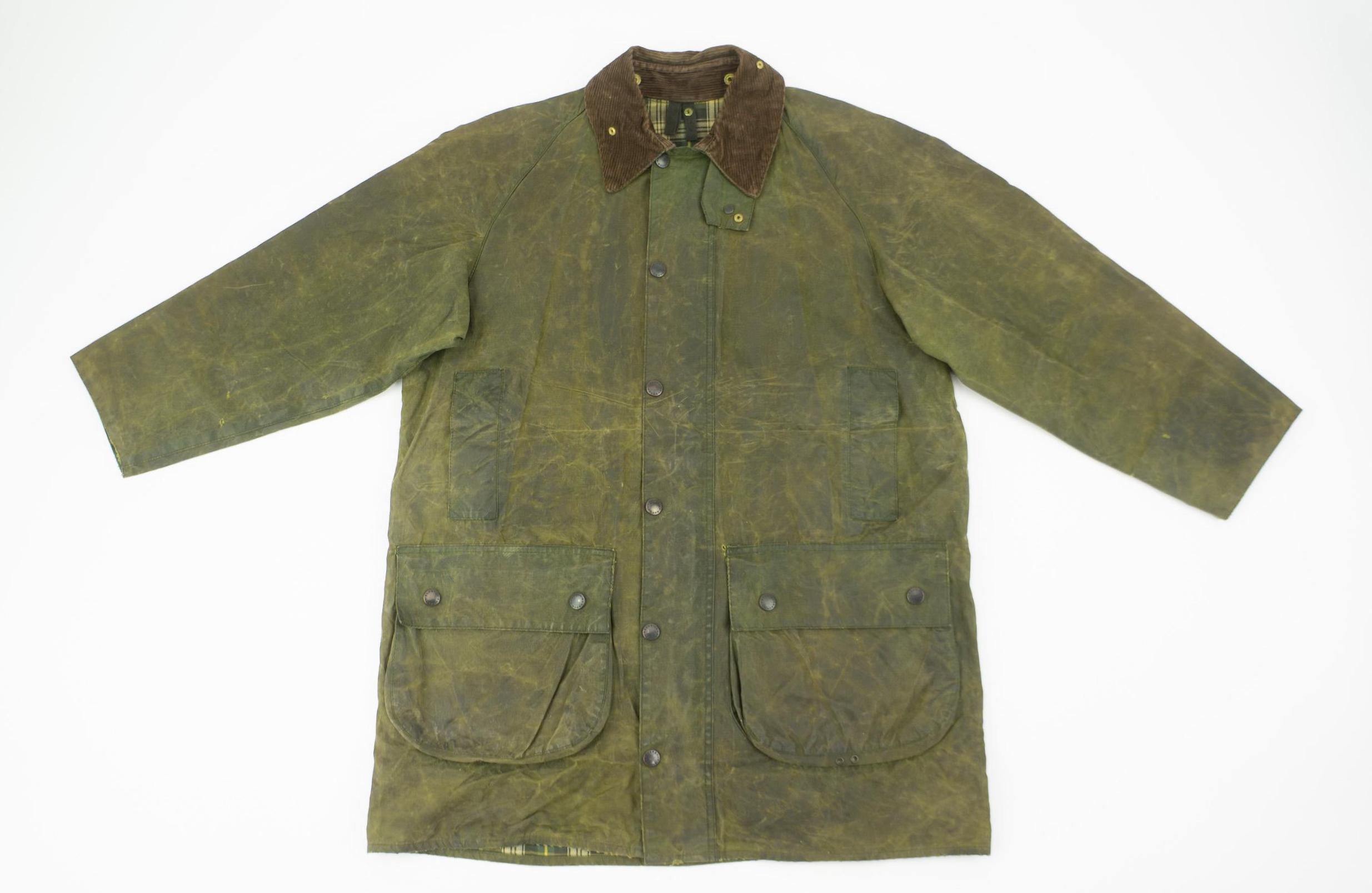 Vintage Barbour Gamefair Jacket 1990s | Patinated Olive Wax Cotton
