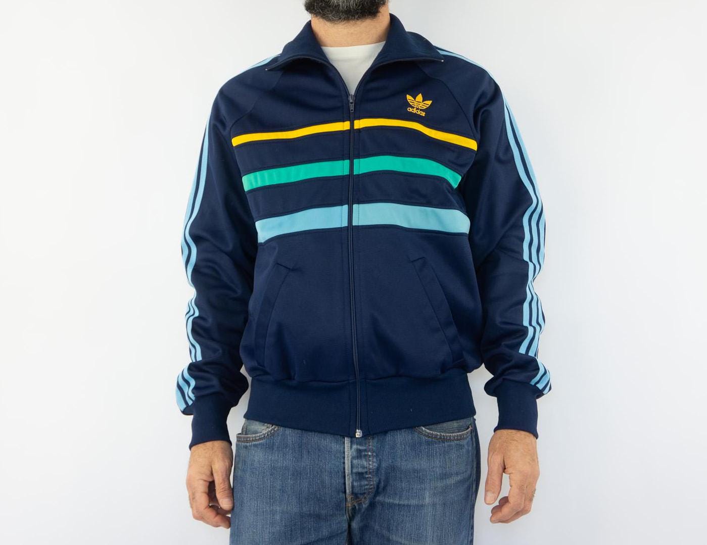Adidas Vintage Track Jacket 1980s | Blue Ventex Tracksuit | 3