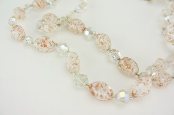 Vintage Double Strand Necklace | 1950s | White an… - image 10
