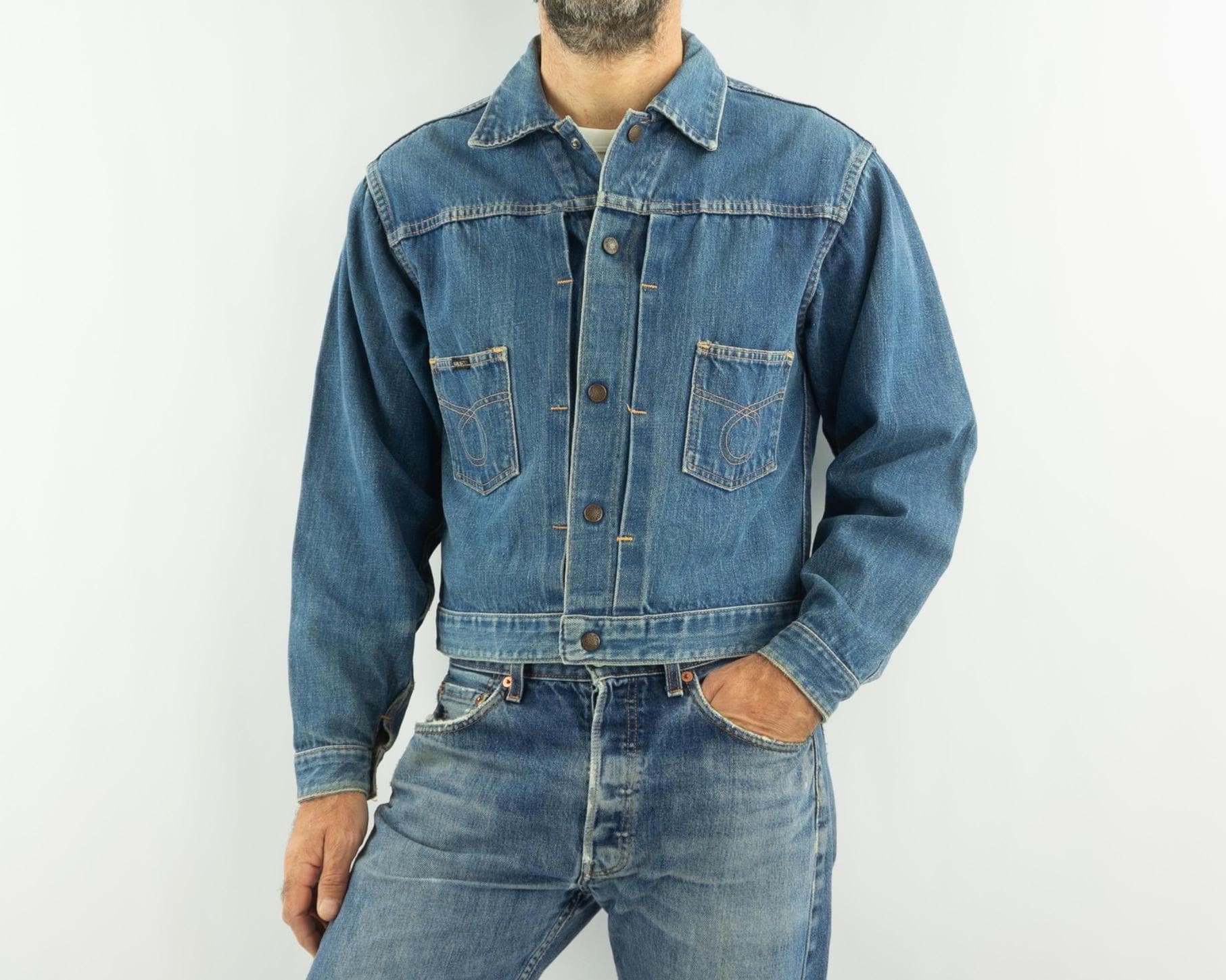 Vintage 50s Burlington Denim Jacket - Etsy