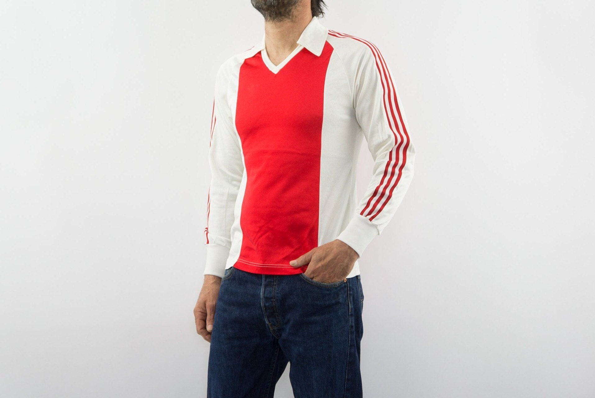 Adidas | Vintage Soccer Jersey | 1970s | Long Sleeve T-shirt