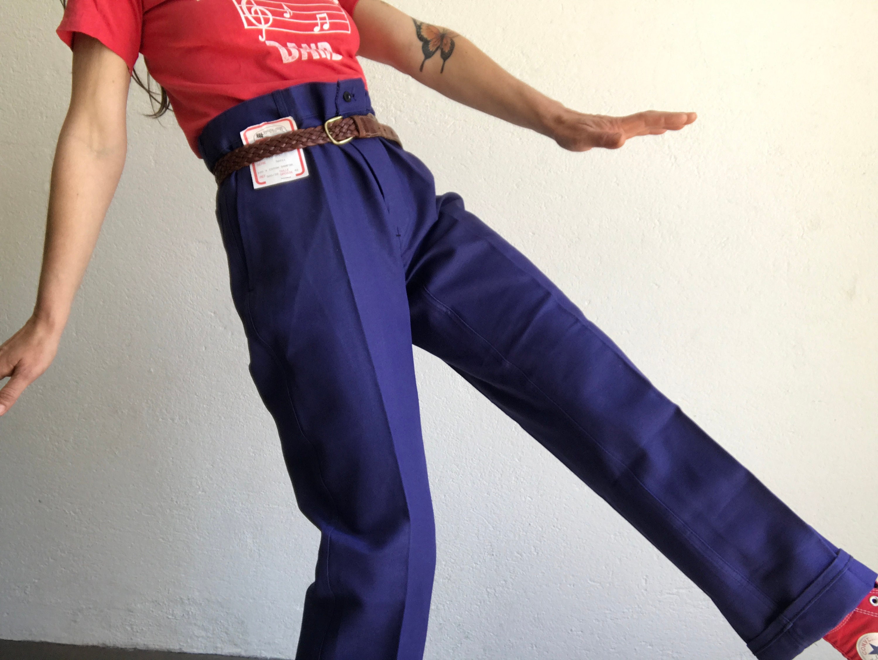 XL Abbigliamento Abbigliamento uomo Pantaloni Pantaloni da lavoro francesi Moleskin Indigo adolphe Lafont 