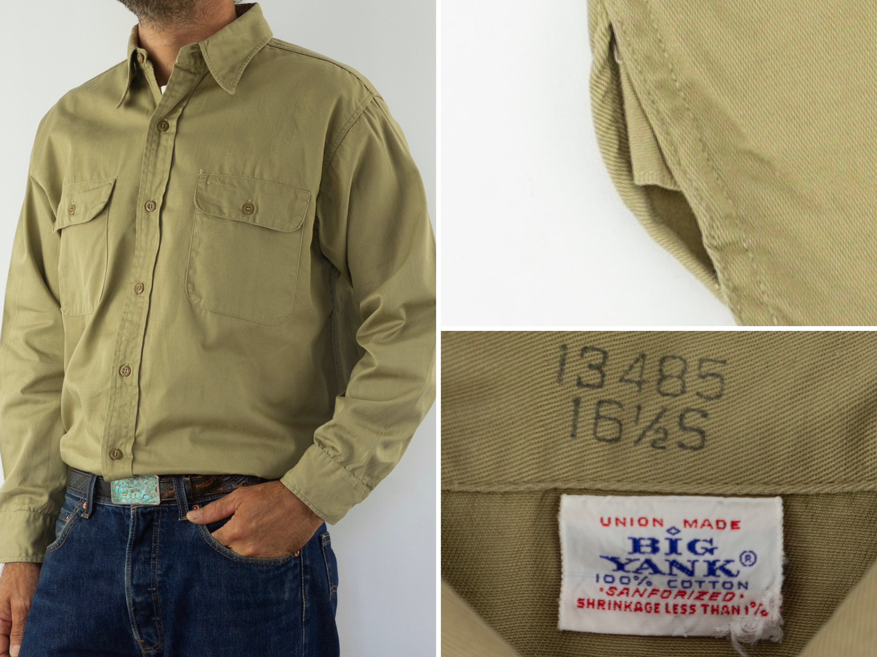 Big Yank | Vintage Work Shirt | 1950s | 100% Cotton Twill Big Yank | Vintage Work Shirt | 1950s | 100% Cotton Twill