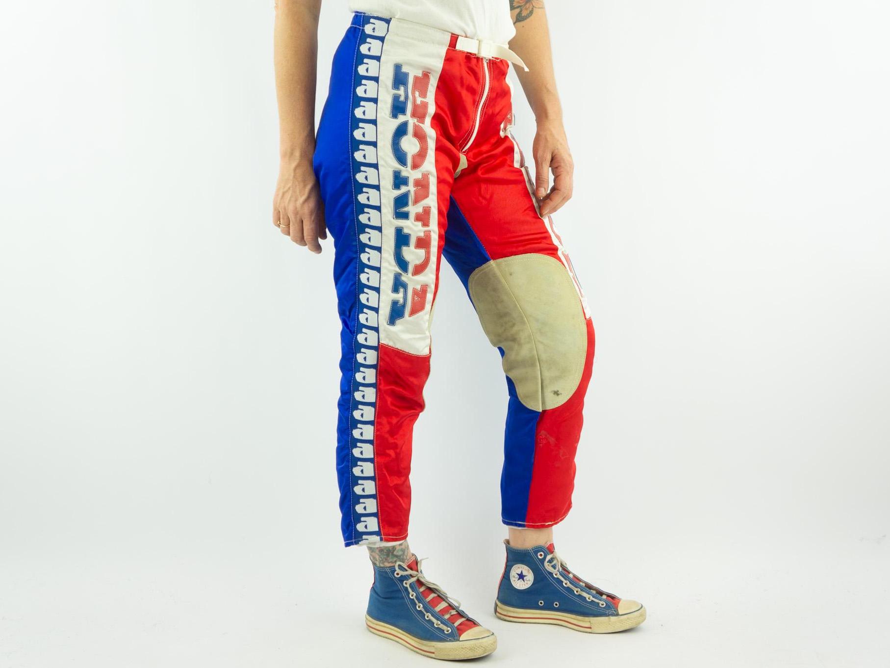 Vintage Honda Answer Motocross Pants 1980s | Nylon Leather Racing