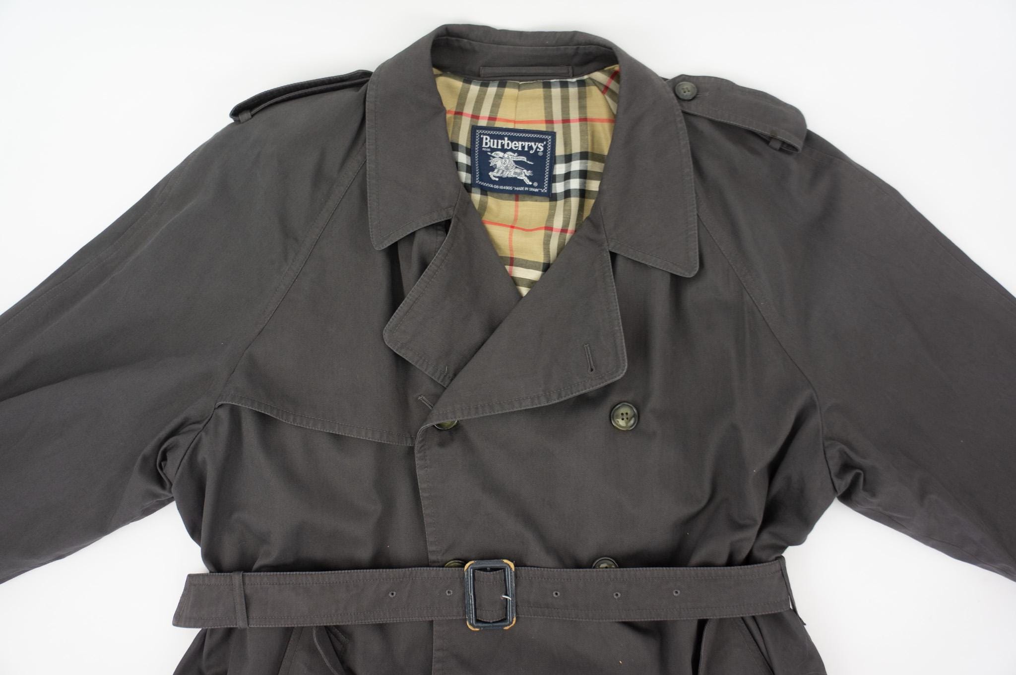 Burberrys Vintage Trench Coat 1980s | Blue Cotton Gabardine