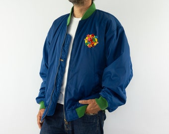 Vintage NAF NAF Bomber Jacket | Oversized With Bold Patches | 00s