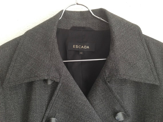 Escada | Vintage Tweed  Jacket | 1990s | Gray Sal… - image 8