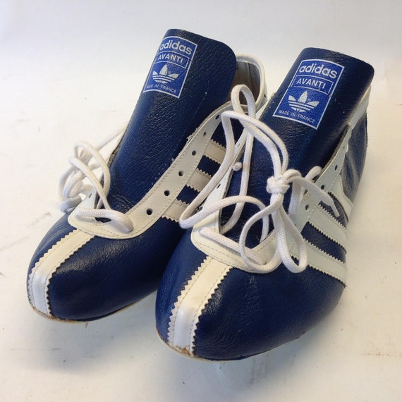 Adidas Avanti Vintage Leren Sneakers jaren 1970 Blauw Etsy