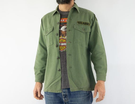 【希少サイズ】70s US.Army OG107Shirt 3rd 16½X34 Vintage OG 107 US Army Shirt 1970s | Type 3 Fatigue Utility