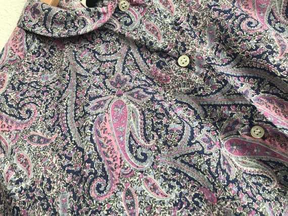 Cacharel | Vintage Paisley Blouse | 1980s | Purpl… - image 7