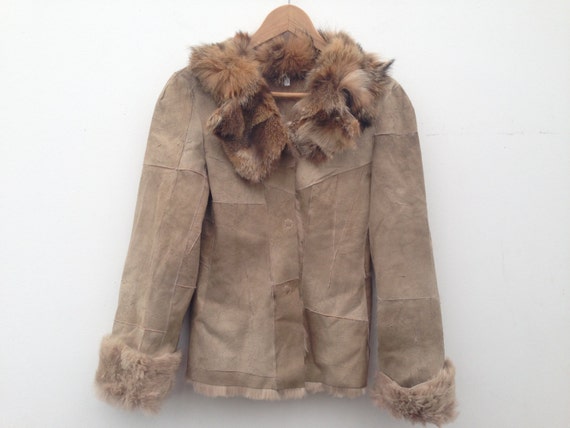 Armani Jeans Vintage Suede Jacket 1990s | Brown Patchwork