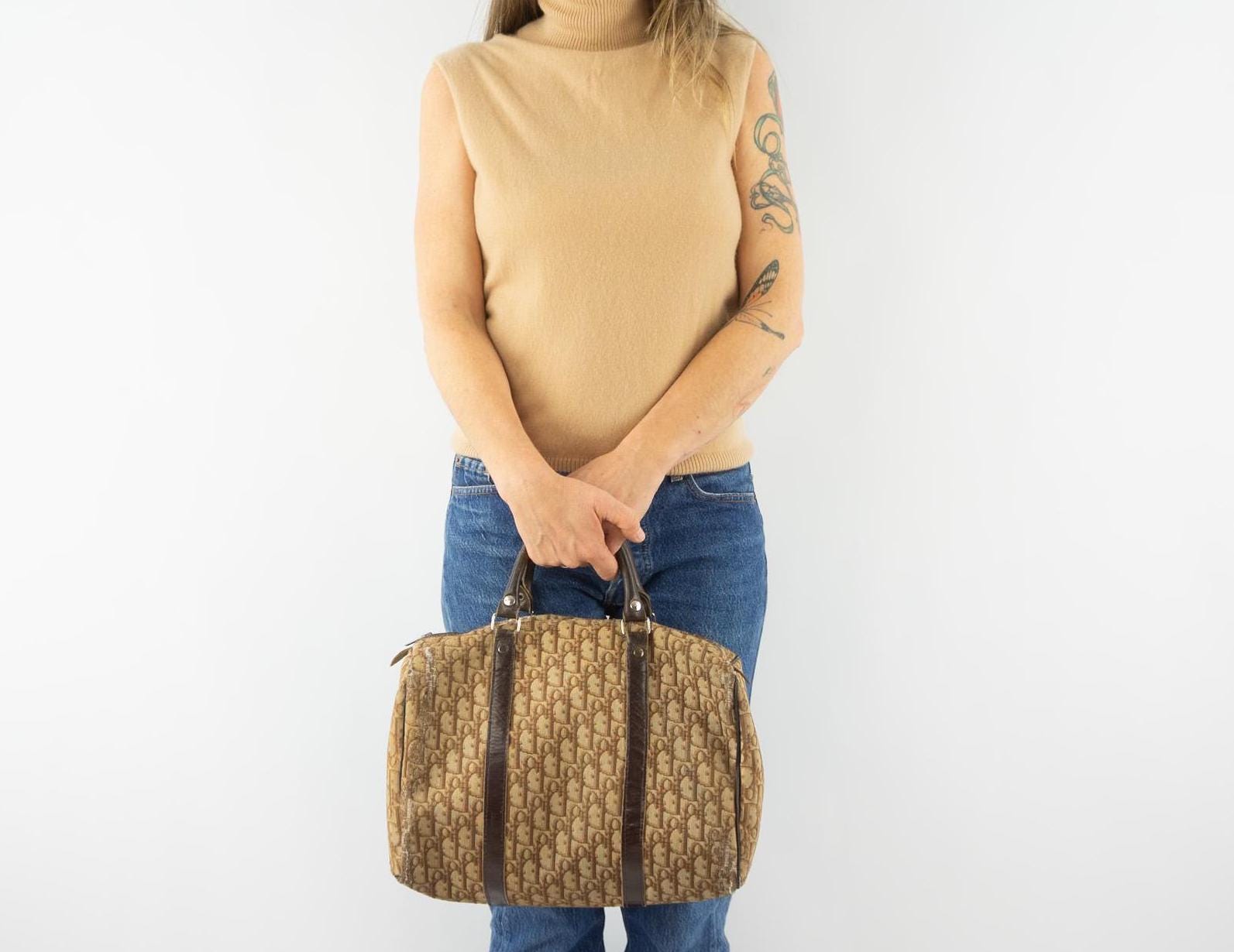 Vintage Christian Dior Boston Bag 1960s | Speedy Bag Brown Leather