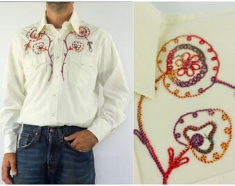 ジャケット・アウター AMERI vintage flower embroidery shirt アメリ MEDI VINTAGE FLOWER EMBROIDERY SHIRT（Ameri（アメリ