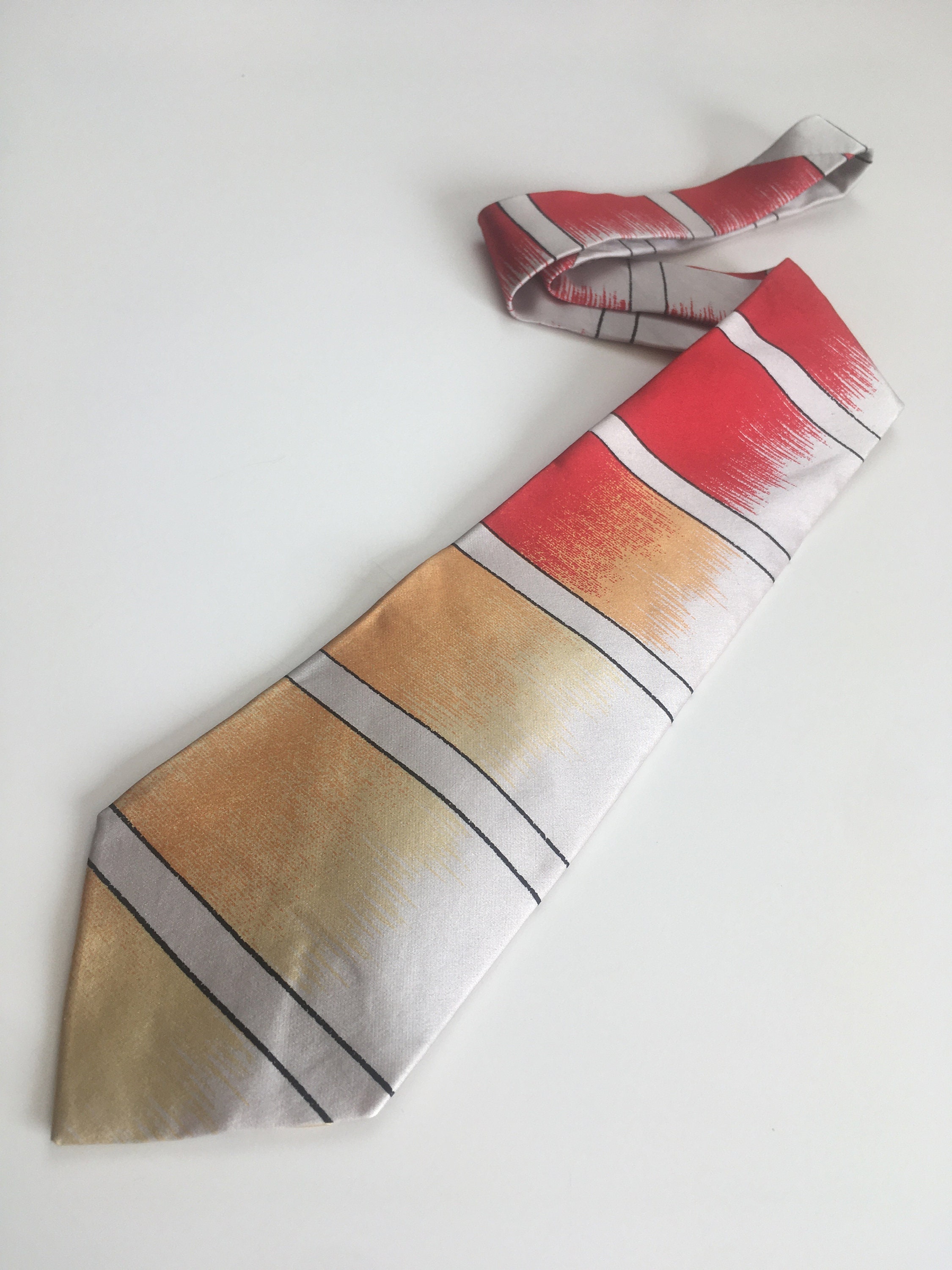 Cravate Vintage Claude Montana En Soie - Modèle Années 90, Made In Italy, Neuve Sans Étiquette