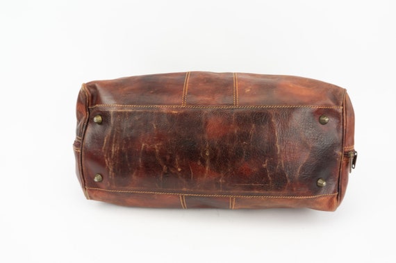Vintage Duffle Bag | 1980s | Leather Handbag | Da… - image 9