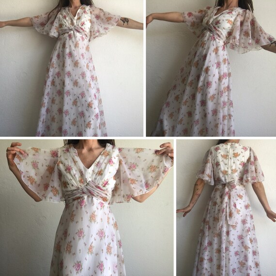 Romantic Vintage Dress | 1970s | Floral Summer Dr… - image 5