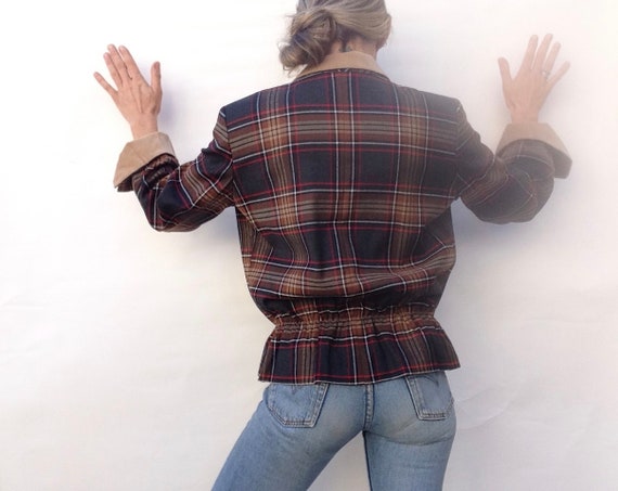 Moschino Jeans | Vintage Plaid Jacket | 1980/90s … - image 4