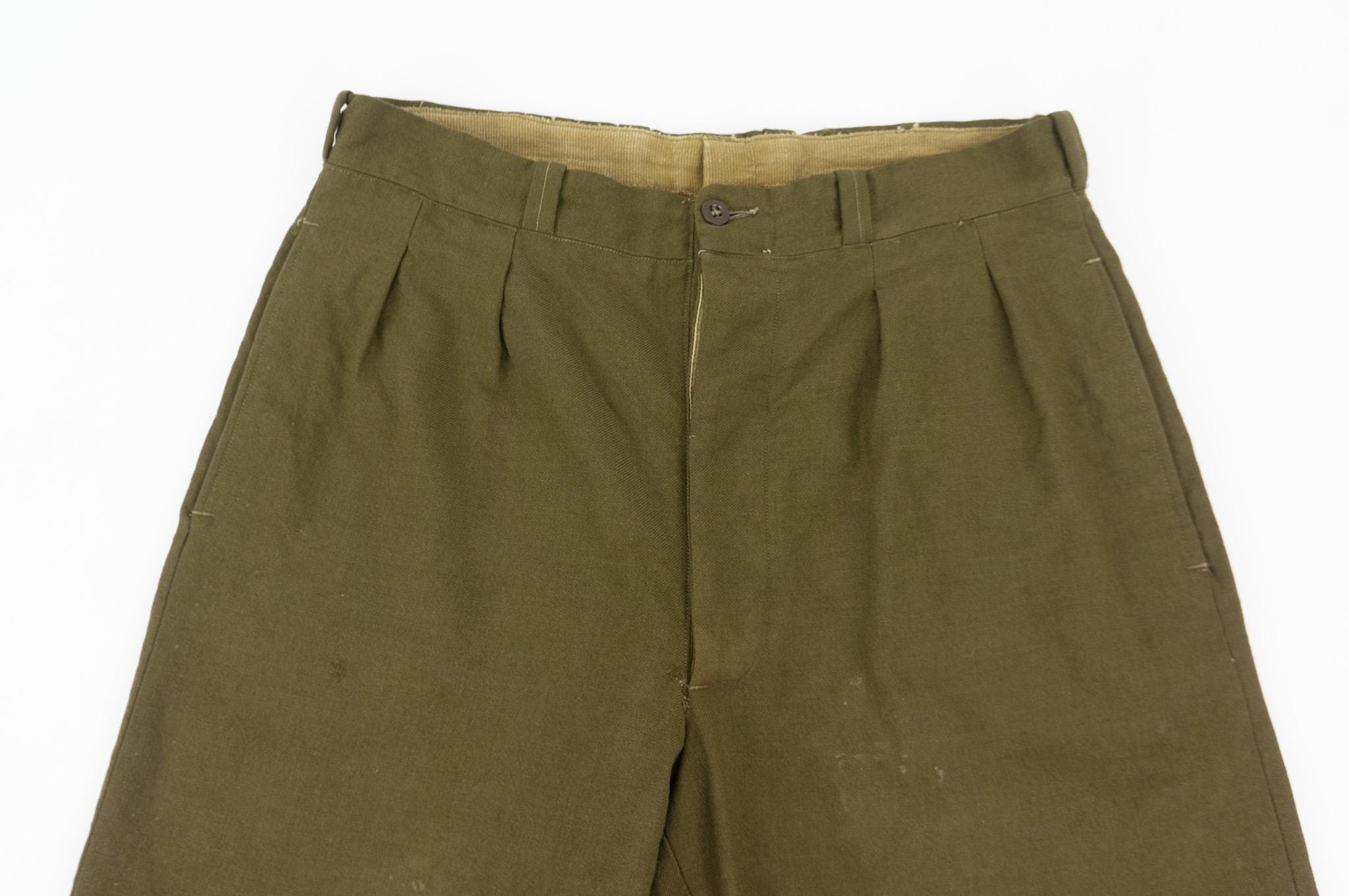 Vintage French Army Wool Pants 1950s | Officer M52 Trousers
