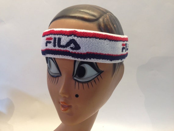 Fila Vintage Tennis Headband 1980s White/Blue/Red - Etsy 日本