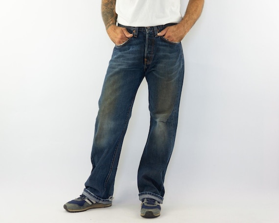 Vintage Levi's 542 Jeans 1990s | Dark Blue Stonewash, Dirty Worn