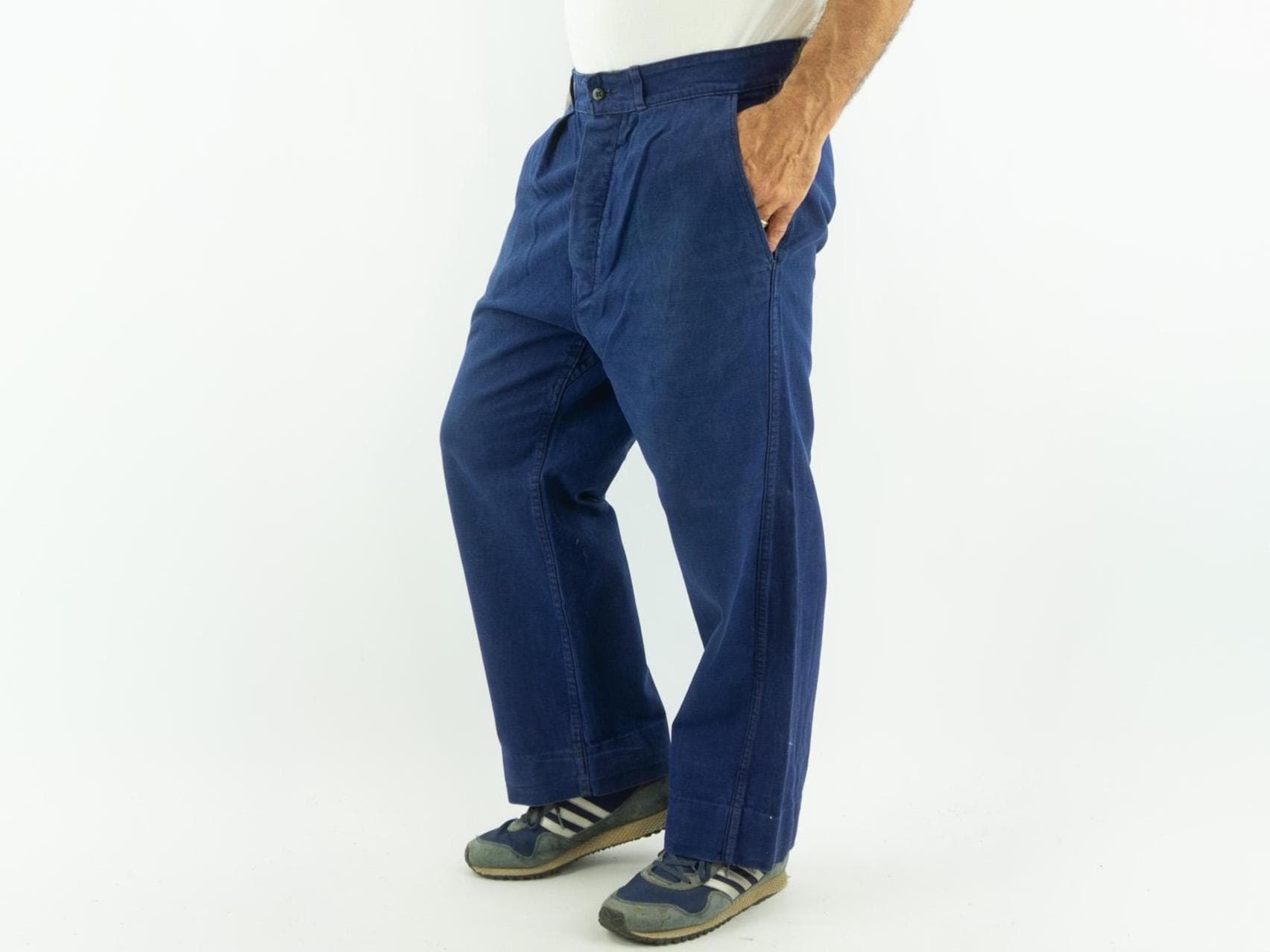 Vintage Indigo Work Pants 1960s | Sanforized Cotton Workwear