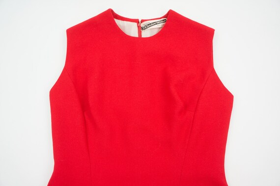 Vintage A-Line Dress | 1960s | Red Mod Dress | Tr… - image 8