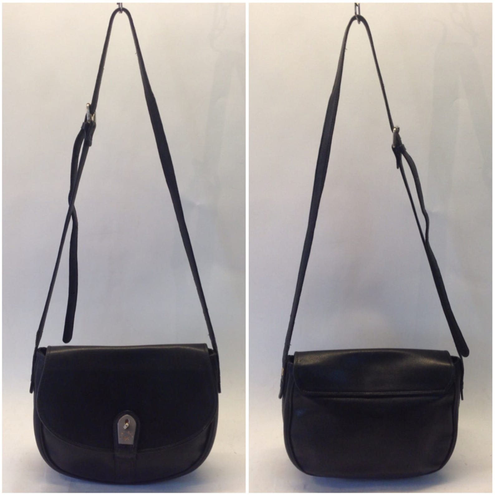 Lancel Sac en Cuir Vintage 1980s Sac ?� Main Noir Sac ?� - Etsy France