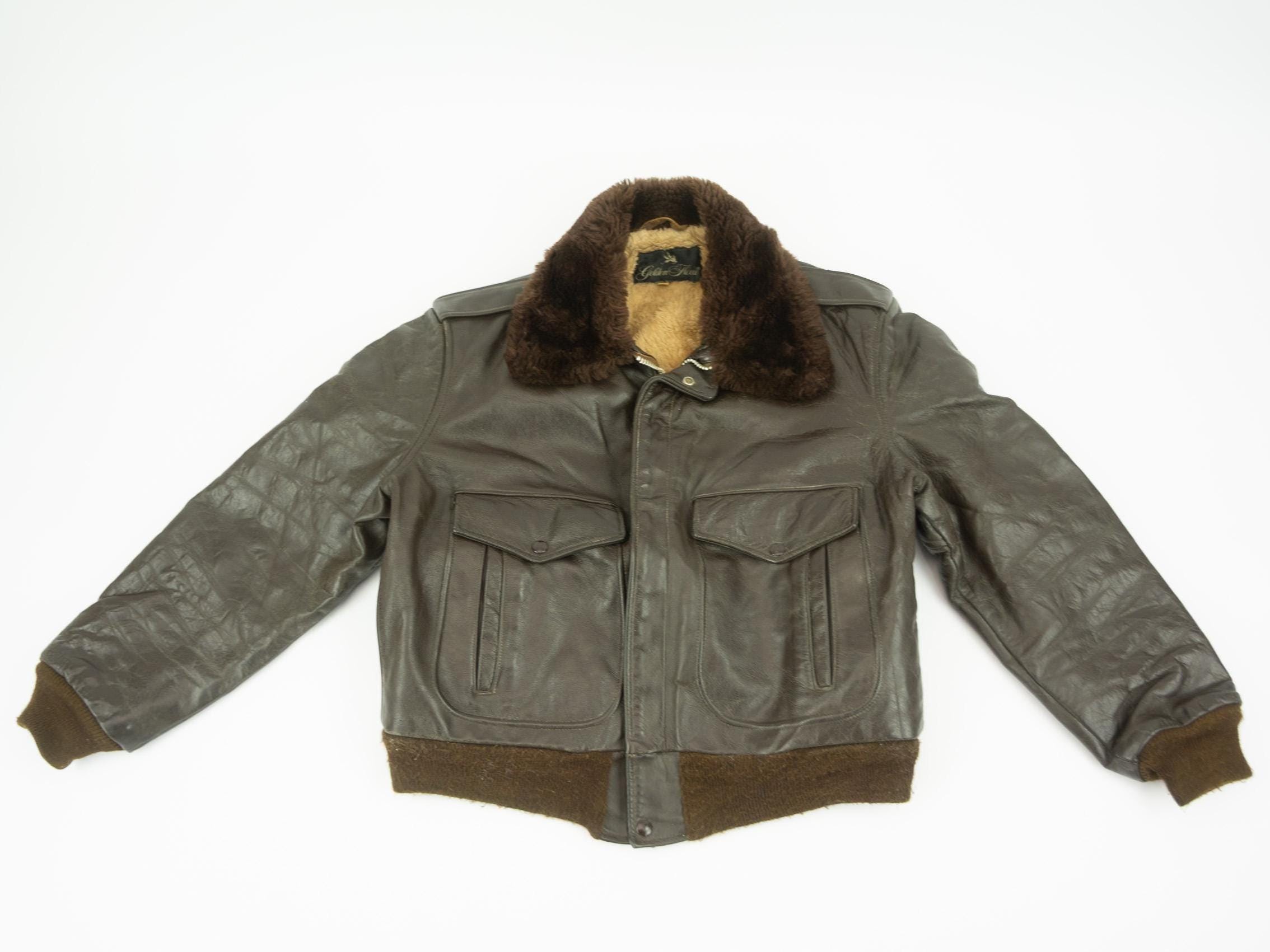 Vintage Golden Fleece G-1 Flight Jacket 1960s | Brown Leather