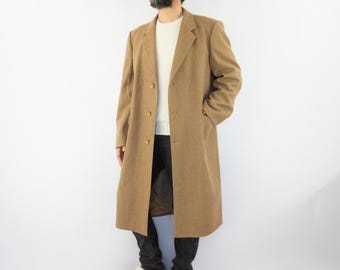 Burberrys Vintage Original Loden Coat 1980s | Long Beige Wool