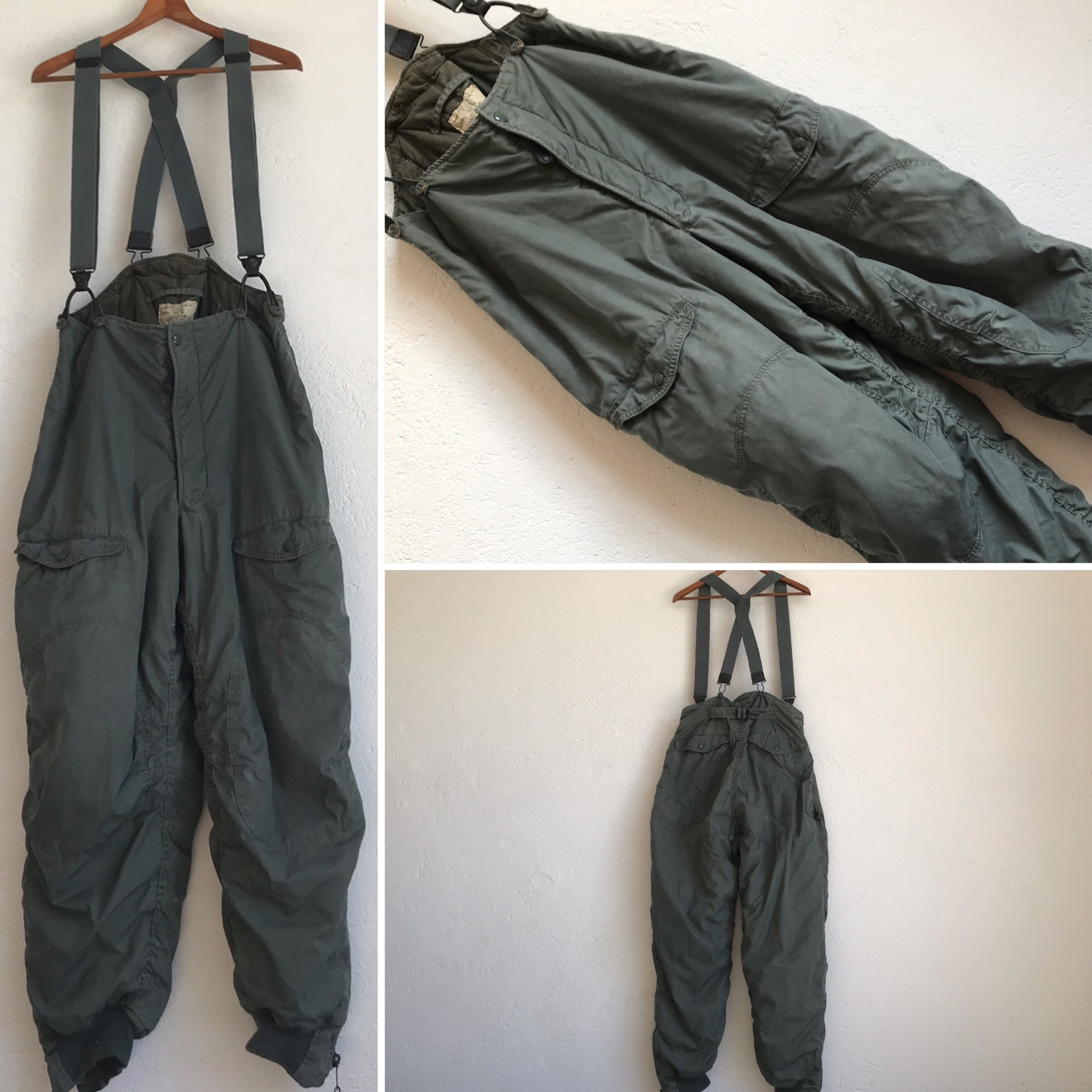 Collectibles USAF F1B Pants Water repellent Military 1970s Suspenders