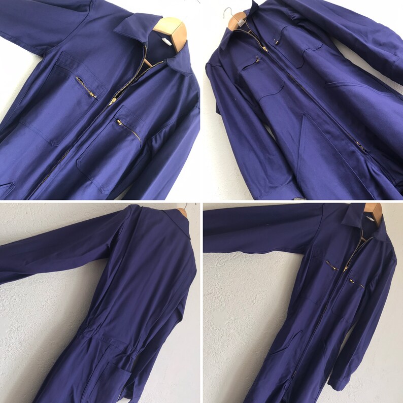 Pu&ograve; includere: Una tuta da lavoro blu scuro con maniche lunghe, chiusura a zip e pi&ugrave; tasche. La tuta ha una vestibilit&agrave; comoda ed &egrave; realizzata in un tessuto resistente.
