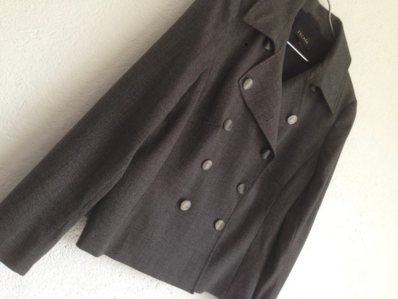 Escada | Vintage Tweed  Jacket | 1990s | Gray Sal… - image 4