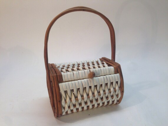 Wicker Purse | Vintage | 1950s | Basket Bag | Wove