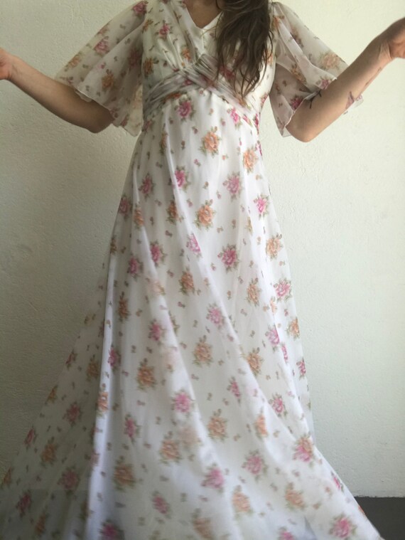 Romantic Vintage Dress | 1970s | Floral Summer Dr… - image 3