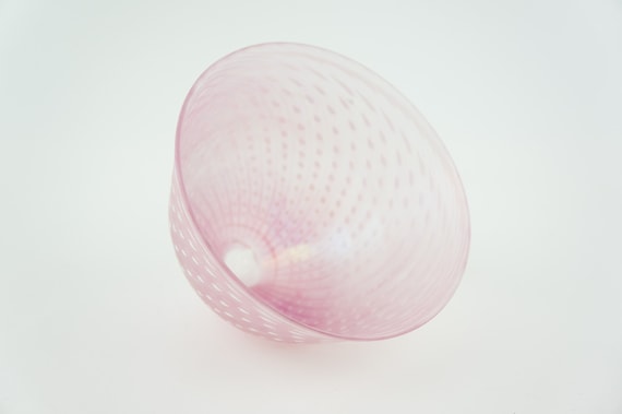 Bertil Vallien Kosta Boda Vintage Blown Spiral Glass Bowl 1980s