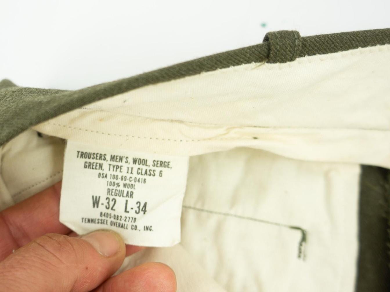 Vintage US Army Wool Pants 1960s | Type II Class 6 | Vietnam War
