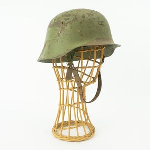 Vintage Military Helmet 1940s | Spanish Model Z42 | Green Army