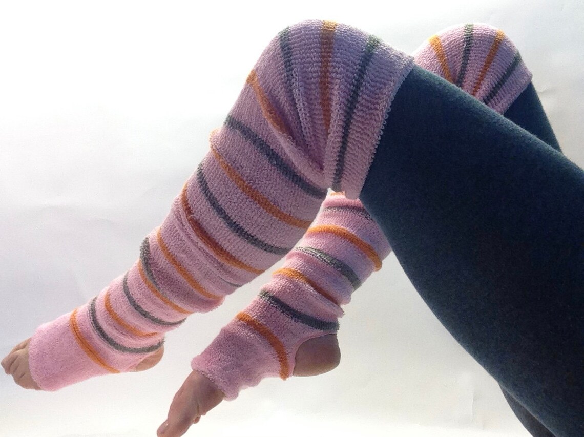 Vintage Leg Warmers 1980s Aerobic/dance Striped Leg Etsy
