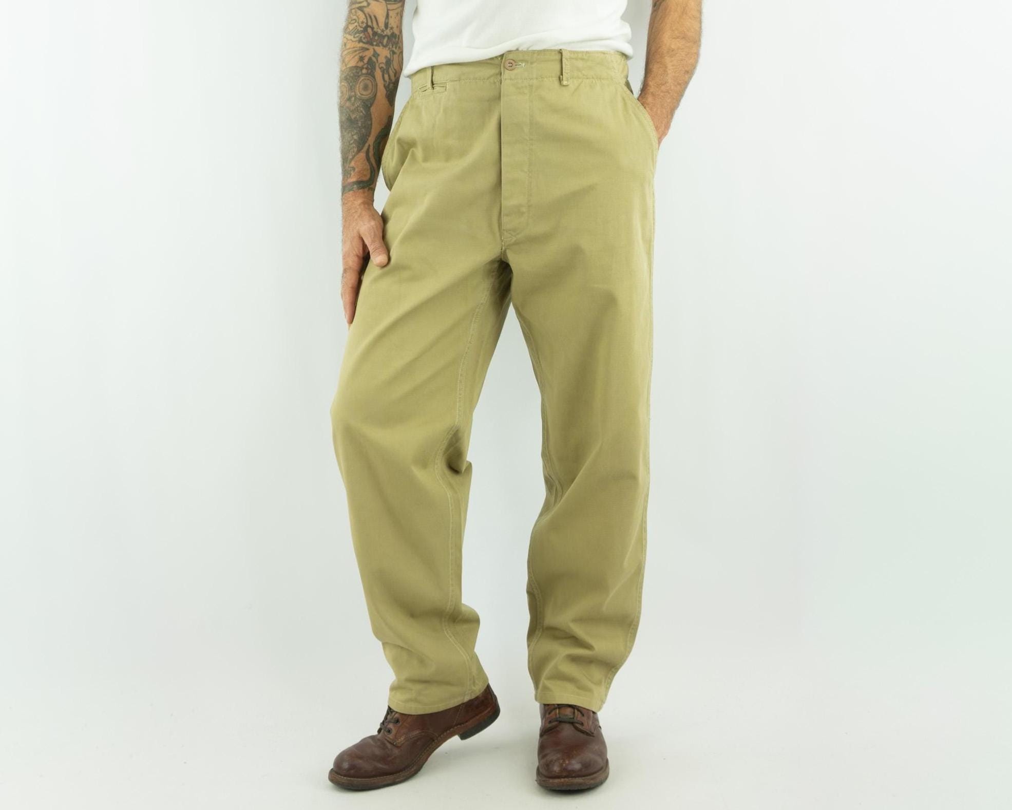 40’s US ARMY Chino Trousers 45カーキ USARMY] Military Chino Trousers 45 Khaki [1940s-] Vintage Chino