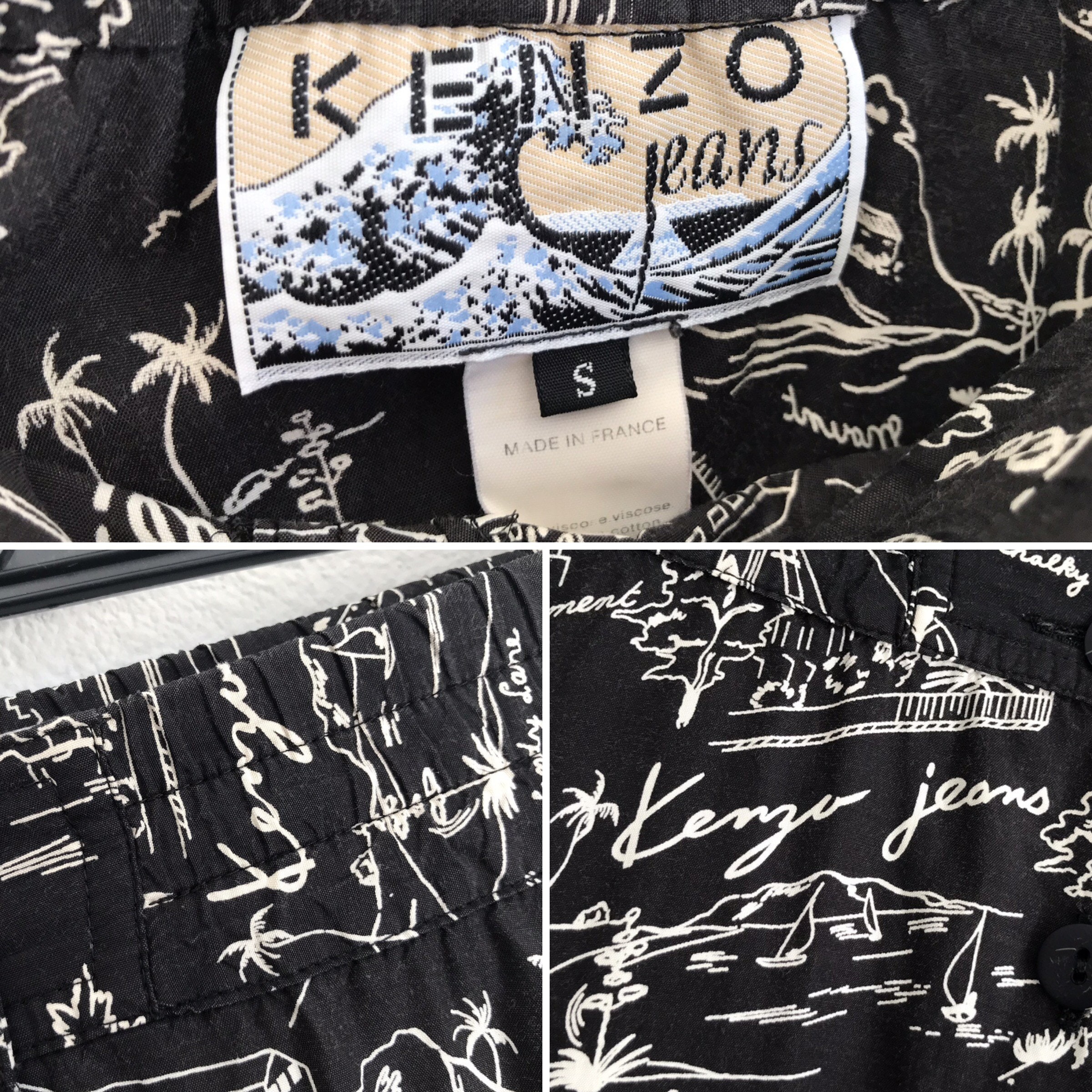 Kenzo Jeans | Vintage Print Skirt | 1980s | Cotton Skirt